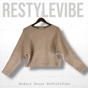 INDUSTRY Women’s Size XS Sweater Oversized Fit Cropped Style Boatneck Soft